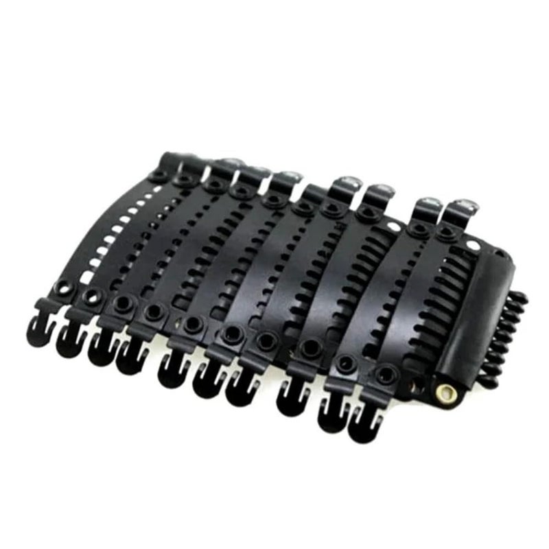 إشا مشابك إيشا سيلفيت لتطويل الشعر، 10 قطع، لتحويل خصلات الشعر إلى وصلات شعر سهلة التركيب بنفسك، لا تسبب أي ضرر، مريحة طوال اليوم، متوفرة بألوان طبيعية، بني فاتح، بني غامق. - Image 3